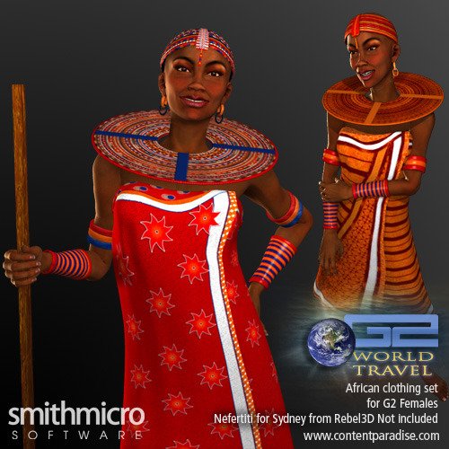 African Clothing Set for G2 Females (World Travel Series)