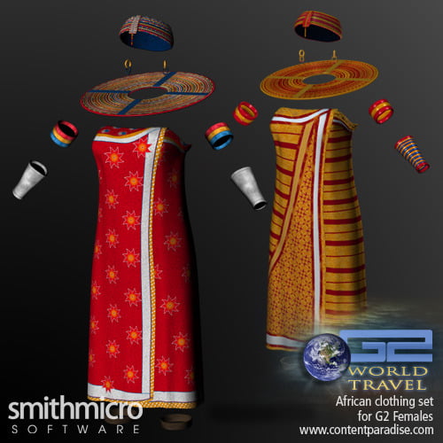 African Clothing Set for G2 Females (World Travel Series)