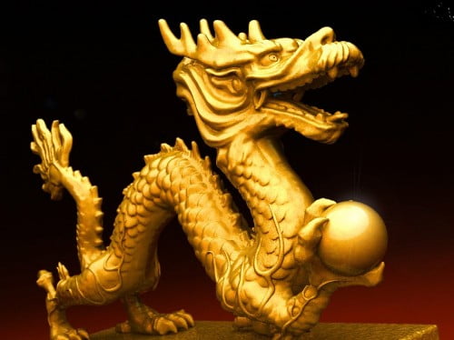 Asian Dragon Statues