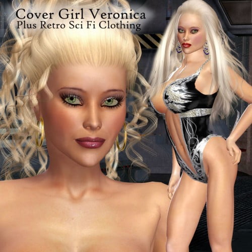 Cover Girl Veronica + Retro Sci Fi Clothing Set