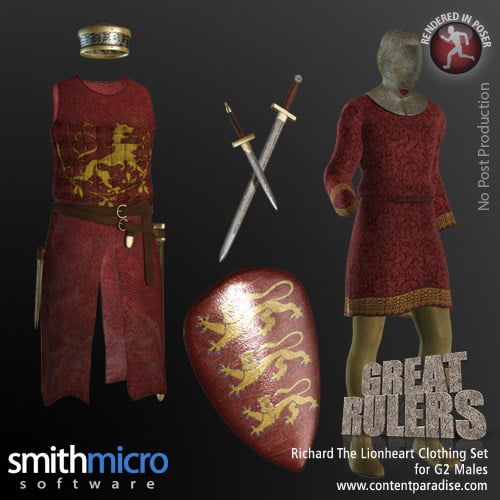 King Richard the Lionhearted Clothing Set for the G2 Males (Great Rulers)