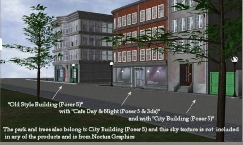 Old Style Building (Poser & OBJ)