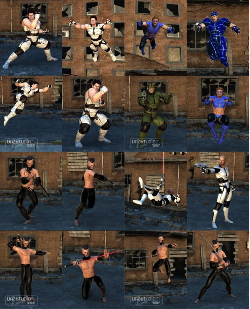 Action Men Poses for Freak 5 and Michael 5