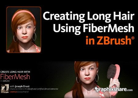 creating long hair using fibermesh in zbrush
