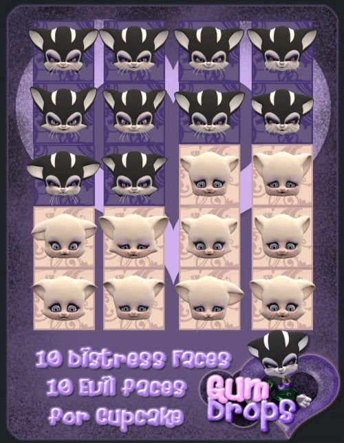 Gumdrops: Evil Kitty & Cupcake in distress