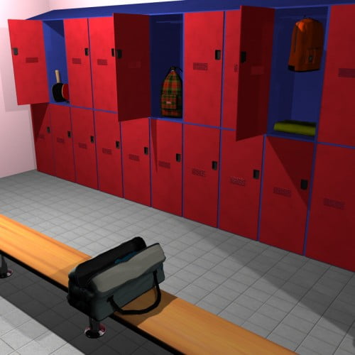 School Locker with Showers