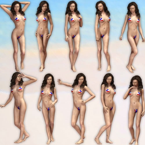 Starlight Infinity Bikini for V4(Poser)