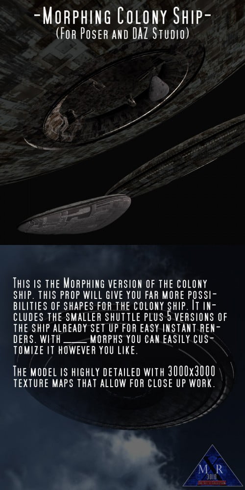 Morphing Colony Ship (Poser/Daz)