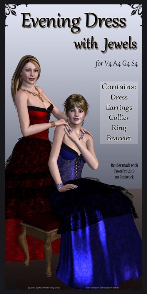 Evening Dress with Jewels for V4/A4/S4/G4/Angel