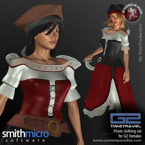 Pirate Clothing Set for G2 Females (Time Travel Series)