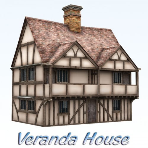 Veranda House for Poser 4+