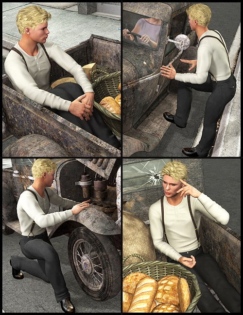 Pickup Truck 1930 Poses