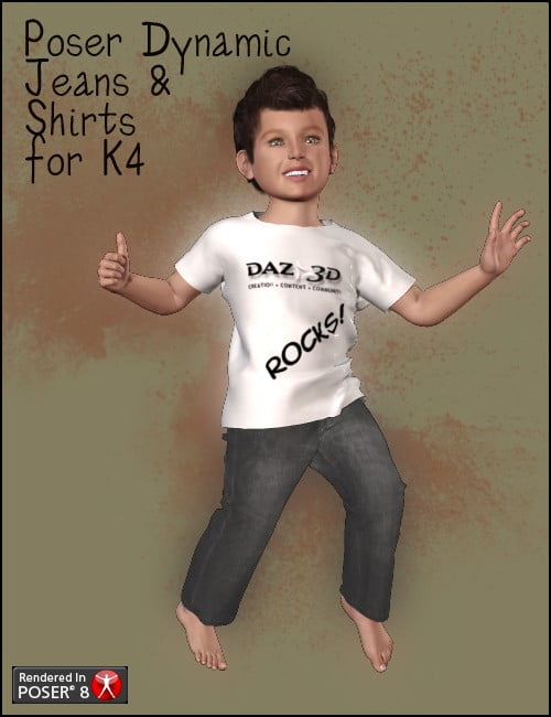 Poser Dynamic Jeans and Shirt for K4