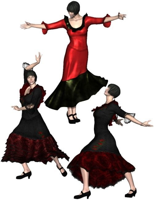 V3 and Flamenco Skirts Poses