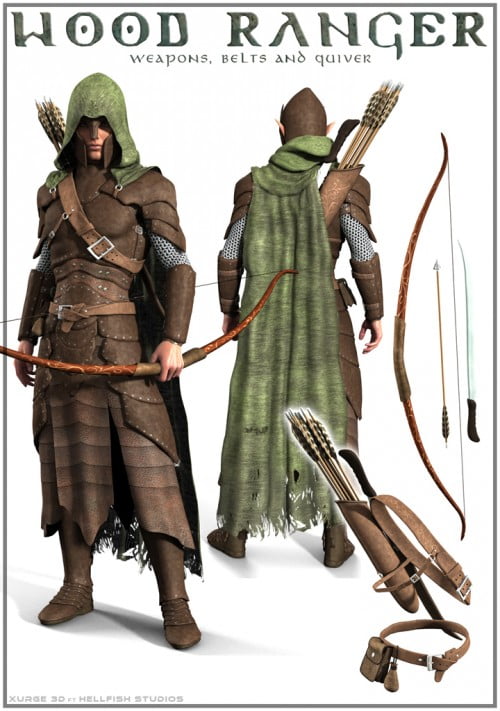 Weapons, Belts and Quiver for Wood Ranger