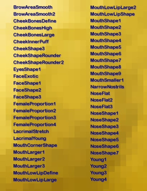 Genesis 2 Female Head Morph Resource Kit