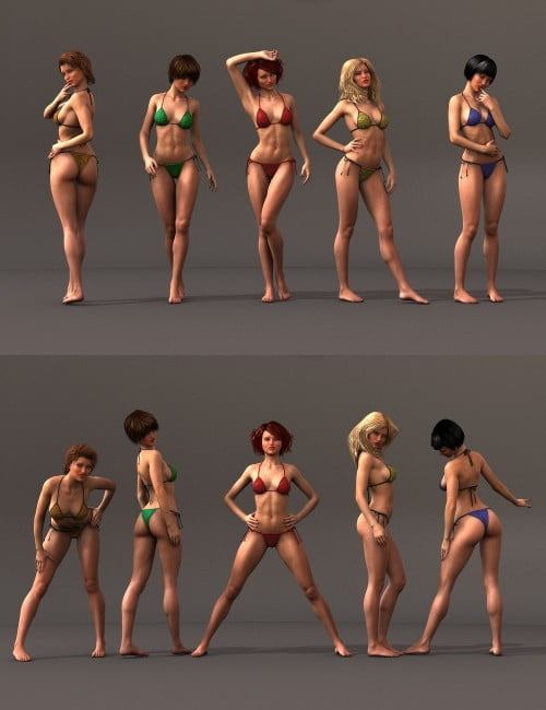 'Perfect 10' Standing Poses for Genesis 2 Female(s)