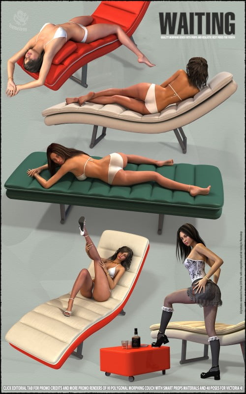 Waiting ? Quality Couch, Props and 40 V4 Poses