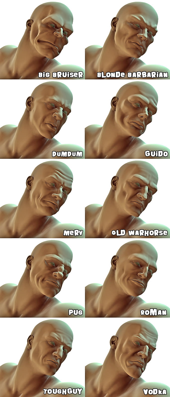 Brutes, Bruisers, Thugs and Toughguys for Daz's M4