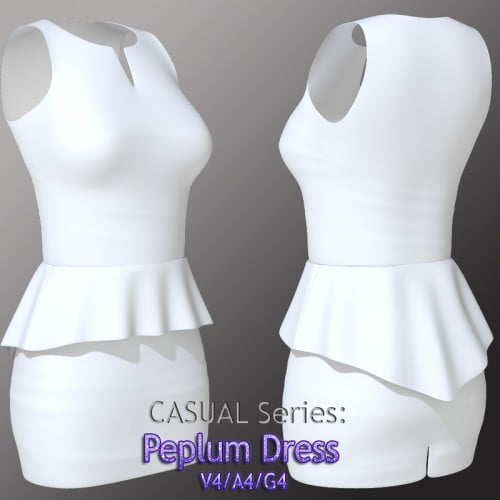 CASUAL Series: Peplum Dress V4-A4-G4