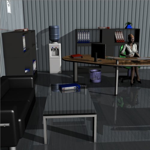 Secretary place in office