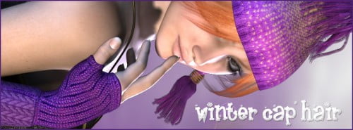 Winter Cap Hair and Gloves