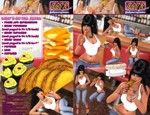 i13 EAT 2 Poses Expressions and FOOD