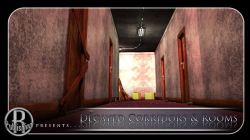 Decayed Corridor & Rooms for Poser