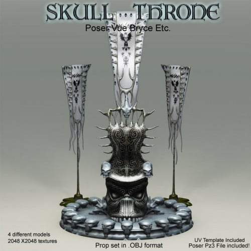 Skull Throne .OBJ Pack Skull Throne .OBJ Pack