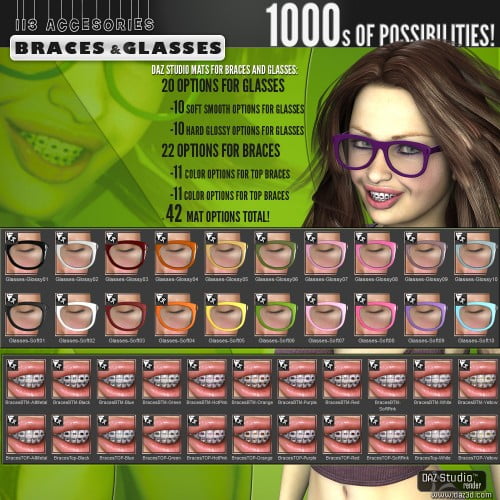 i13 Accessories BRACES and GLASSES