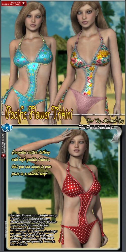 Pacific Flower Trikini