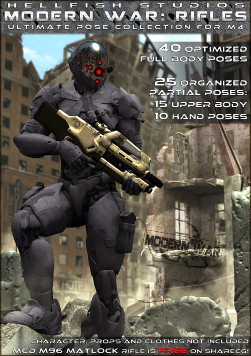 ModernWar:Rifles Ultimate Pose Collection for M4