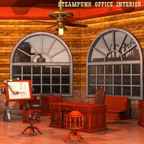 Steampunk Office Interior Steampunk Office Interior