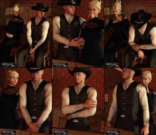 Old West Undertakers Interior Poses