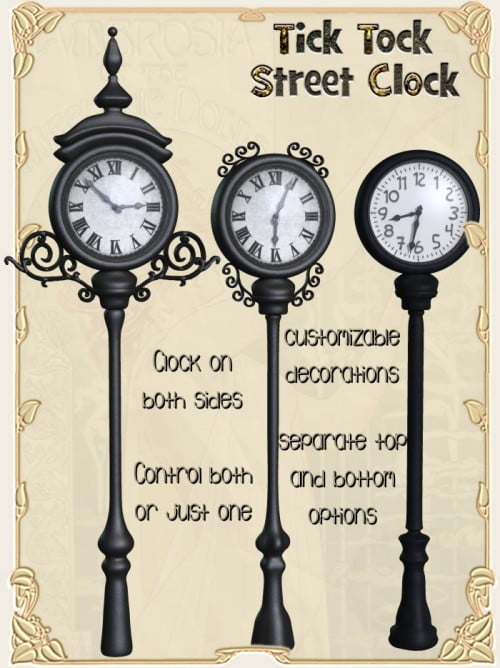 Tick Tock Street Clock