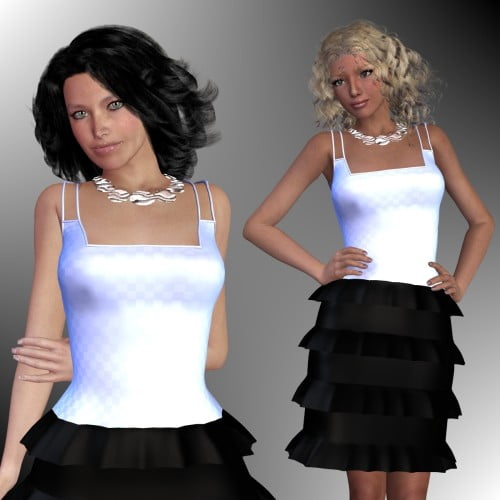 Angelica Dress and Necklace for V4-S4-Elite-A4-Alice