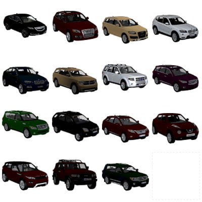 Crossover Cars for Poser