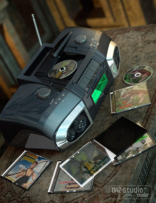 CD Player, CD Case, and CD CD Player, CD Case, and CD