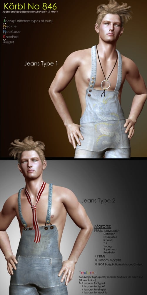 Korbl No.846 Jeans for M4-H4 Korbl No.846 Jeans for M4-H4