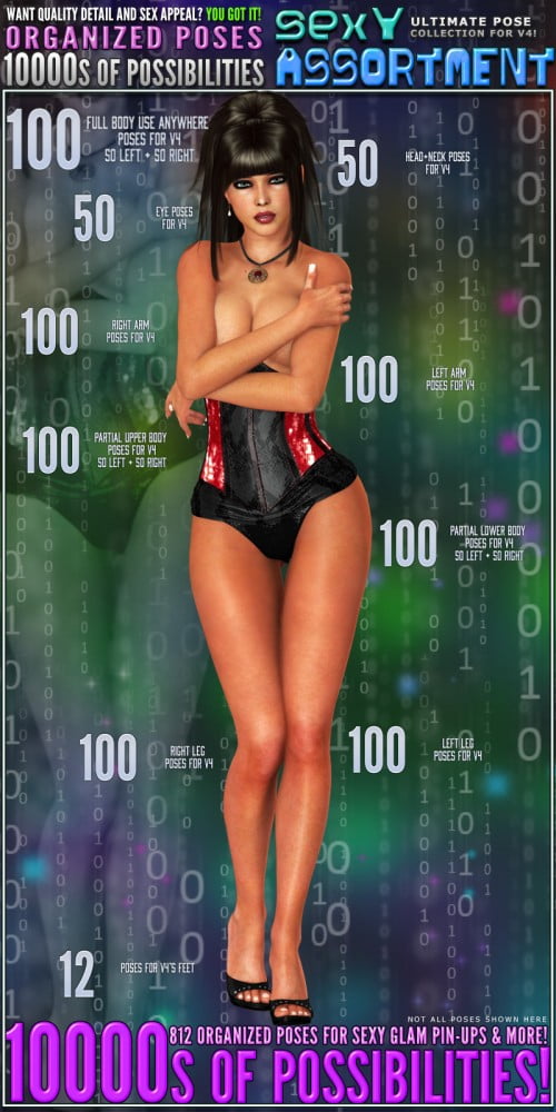 i13 Sexy ASSORTMENT pose collection for V4