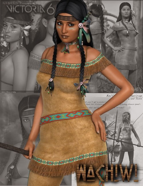 Wachiwi - Native American Character, Outfit, Hair and Poses Bundle Wachiwi - Native American Character, Outfit, Hair and Poses Bundle