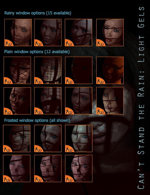 The Rain Light Gels for Poser