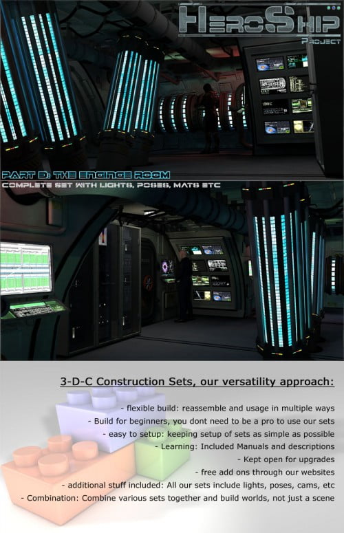 HeroShip Engine Room by 3-D-C