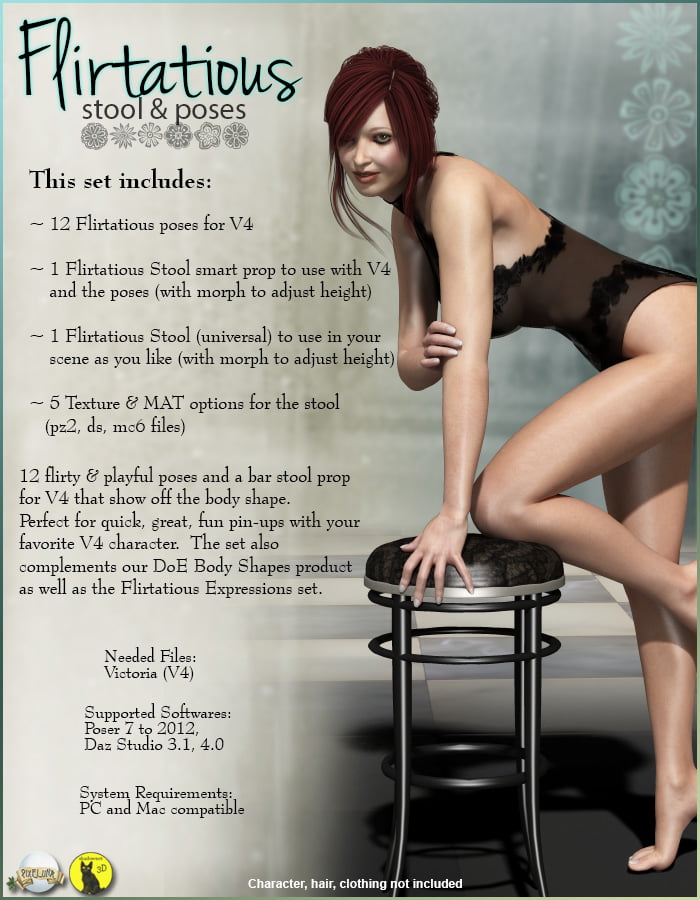 Flirtatious Stool & Poses