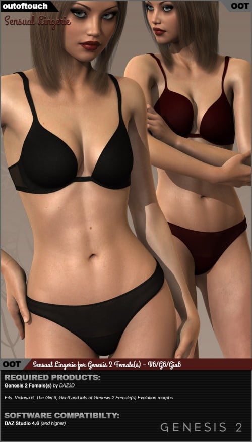 Sensual Lingerie for Genesis 2 Female(s)