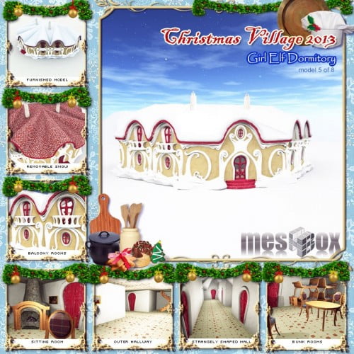 Elf Girl Dormitory - Christmas Village 13