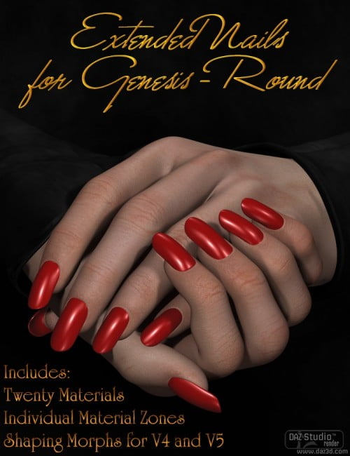 Extended Nails for Genesis – Round