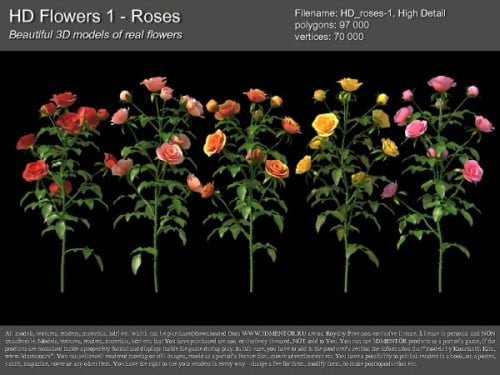 3DMentor - HD Flowers vol. 1 - Roses