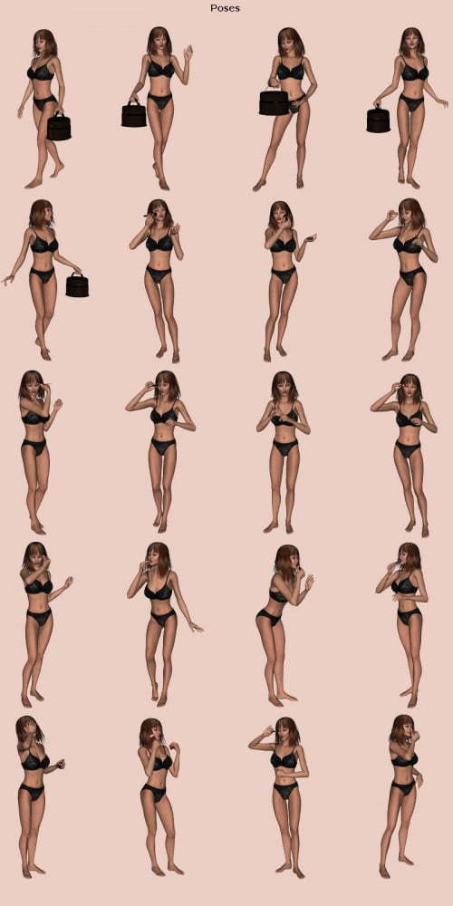 Blush Poses and Expressions