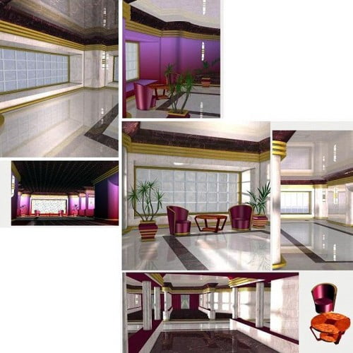 Deco Hallway (Poser & OBJ)